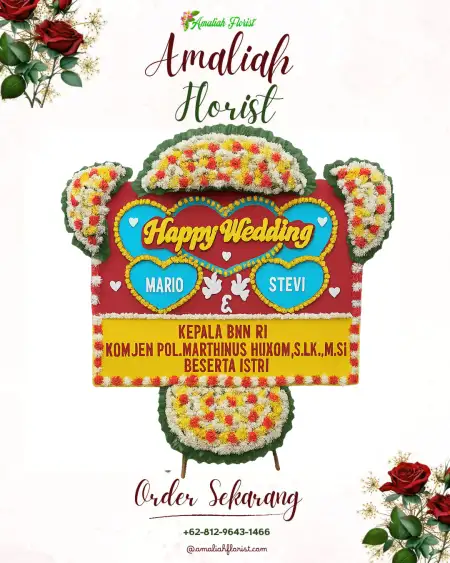 Papan Bunga Pernikahan Pelangiran
